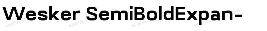 Wesker SemiBoldExpan字体转换
